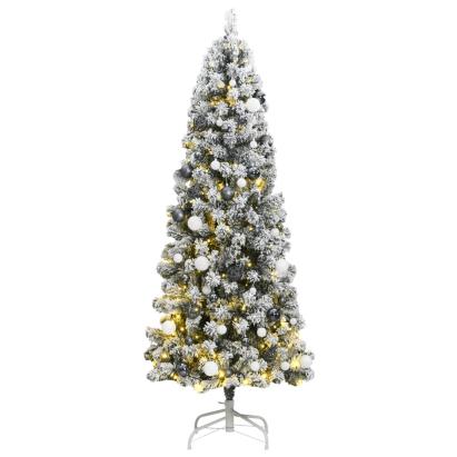 Brad Crăciun artificial articulat cu 300 LED-uri/globuri 240 cm GartenMobel Dekor