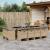 Set mobilier grădină cu perne, 13 piese, bej combinat poliratan GartenMobel Dekor
