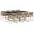 Set de masă pentru grădină, 9 piese, cu perne, bej, poliratan GartenMobel Dekor
