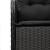 Set mobilier de grădină cu perne, 3 piese, negru, poliratan GartenMobel Dekor