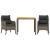 Set mobilier de grădină cu perne, 3 piese, gri, poliratan GartenMobel Dekor