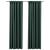 Perdele opace aspect pânză, cârlige, 2 buc. verde, 140x225 cm GartenMobel Dekor