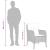 Set mobilier de grădină cu perne, 3 piese, negru, poliratan GartenMobel Dekor