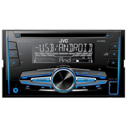 Radio CD MP3 Player Auto 2DIN JVC KW-R520, Putere 4x50W, Bluetooth, USB, AUX, Subwoofer Control, Iluminare Multicolora, Asociere Telefon
