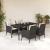 Set mobilier de grădină cu perne, 5 piese, negru, poliratan GartenMobel Dekor