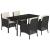 Set mobilier de grădină cu perne, 5 piese, negru, poliratan GartenMobel Dekor