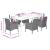 Set mobilier de grădină cu perne, 7 piese, negru, poliratan GartenMobel Dekor