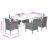 Set mobilier de grădină cu perne, 7 piese, maro, poliratan GartenMobel Dekor