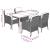 Set mobilier de grădină, 5 piese, cu perne, maro, poliratan GartenMobel Dekor