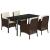 Set mobilier de grădină, 5 piese, cu perne, maro, poliratan GartenMobel Dekor