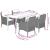 Set mobilier de grădină, 5 piese, cu perne, maro, poliratan GartenMobel Dekor