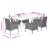 Set mobilier de grădină cu perne, 7 piese, maro, poliratan GartenMobel Dekor