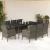 Set mobilier grădină cu perne, 9 piese, gri, poliratan GartenMobel Dekor