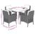 Set mobilier de grădină cu perne, 5 piese, bej, poliratan GartenMobel Dekor