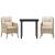 Set mobilier de grădină cu perne, 3 piese, bej, poliratan GartenMobel Dekor