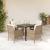 Set mobilier de grădină cu perne, 5 piese, bej, poliratan GartenMobel Dekor