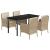 Set mobilier de grădină cu perne, 5 piese, bej, poliratan GartenMobel Dekor