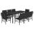 Set mobilier de grădină cu perne, 9 piese, negru, poliratan GartenMobel Dekor