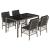 Set mobilier de grădină cu perne, 5 piese, gri, poliratan GartenMobel Dekor