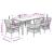 Set mobilier de grădină cu perne, 7 piese, gri, poliratan GartenMobel Dekor