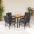 Set mobilier de grădină cu perne, 5 piese, negru, poliratan GartenMobel Dekor