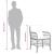 Set mobilier de grădină cu perne, 5 piese, negru, poliratan GartenMobel Dekor