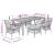 Set mobilier de grădină cu perne, 7 piese, gri, poliratan GartenMobel Dekor