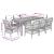 Set mobilier grădină cu perne, 9 piese, gri, poliratan GartenMobel Dekor
