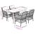 Set mobilier de grădină cu perne, 5 piese, negru, poliratan GartenMobel Dekor