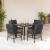 Set mobilier de grădină cu perne, 5 piese, negru, poliratan GartenMobel Dekor