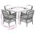 Set mobilier de grădină cu perne, 5 piese, negru, poliratan GartenMobel Dekor