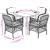 Set mobilier de grădină, 5 piese, cu perne, maro, poliratan GartenMobel Dekor