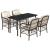 Set mobilier de grădină, 5 piese, cu perne, maro, poliratan GartenMobel Dekor
