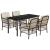 Set mobilier de grădină, 5 piese, cu perne, maro, poliratan GartenMobel Dekor
