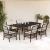 Set mobilier de grădină cu perne, 7 piese, maro, poliratan GartenMobel Dekor