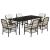Set mobilier de grădină cu perne, 7 piese, maro, poliratan GartenMobel Dekor
