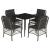 Set mobilier de grădină cu perne, 5 piese, gri, poliratan GartenMobel Dekor