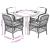 Set mobilier de grădină cu perne, 5 piese, gri, poliratan GartenMobel Dekor