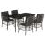 Set mobilier de grădină cu perne, 5 piese, gri, poliratan GartenMobel Dekor