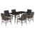 Set mobilier de grădină cu perne, 7 piese, gri, poliratan GartenMobel Dekor