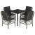 Set mobilier de grădină cu perne, 5 piese, gri, poliratan GartenMobel Dekor