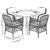 Set mobilier de grădină cu perne, 5 piese, gri, poliratan GartenMobel Dekor