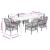 Set mobilier de grădină cu perne, 7 piese, gri, poliratan GartenMobel Dekor