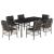 Set mobilier de grădină cu perne, 7 piese, gri, poliratan GartenMobel Dekor
