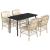 Set mobilier de grădină cu perne, 5 piese, bej, poliratan GartenMobel Dekor