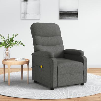 Fotoliu de masaj, gri închis, material textil GartenMobel Dekor