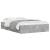 Cadru de pat cu sertare, gri beton, 135x190 cm, lemn prelucrat GartenMobel Dekor