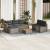 Set canapea de grădină cu perne, 5 piese, poliratan/lemn acacia GartenMobel Dekor