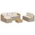 Set canapele de grădină cu perne 5 piese bej poliratan/acacia GartenMobel Dekor