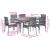Set mobilier de grădină cu perne, 7 piese, negru, poliratan GartenMobel Dekor
